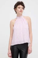 Bluzki damskie - Desigual bluzka SOFÍA damska kolor fioletowy wzorzysta 24SWBW18 - miniaturka - grafika 1