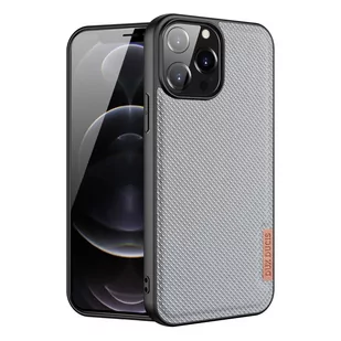 Dux Ducis Fino etui pokrowiec pokryty nylonowym materiałem iPhone 13 Pro Max szary - Etui i futerały do telefonów - miniaturka - grafika 1