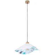Lampy sufitowe - Britop Wisząca LAMPA vintage HATTU FLORAL 1615619174 materiałowa OPRAWA kopuła ZWIS hampton biały multikolor - miniaturka - grafika 1