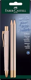 Faber-Castell 241123 - zestaw do pisania pale rose, z długopisem Poly Ball Urban i 2 ołówkami Urban - Długopisy - miniaturka - grafika 1