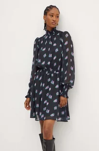 Silvian Heach sukienka WYLUDDA kolor czarny mini rozkloszowana GPA24127VE - Sukienki - miniaturka - grafika 1