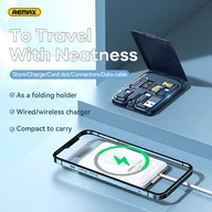 Ładowarki do telefonów - ŁAD SHELL SERIES REMAX 15W RP-W59 FOLDABLE CABLE WIRELESS - miniaturka - grafika 1