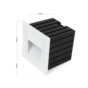 Oprawy, klosze i abażury - ORION Oprawa wpuszczana ścienna LED Loro, biała, szerokość 8,5 cm, aluminium - miniaturka - grafika 1