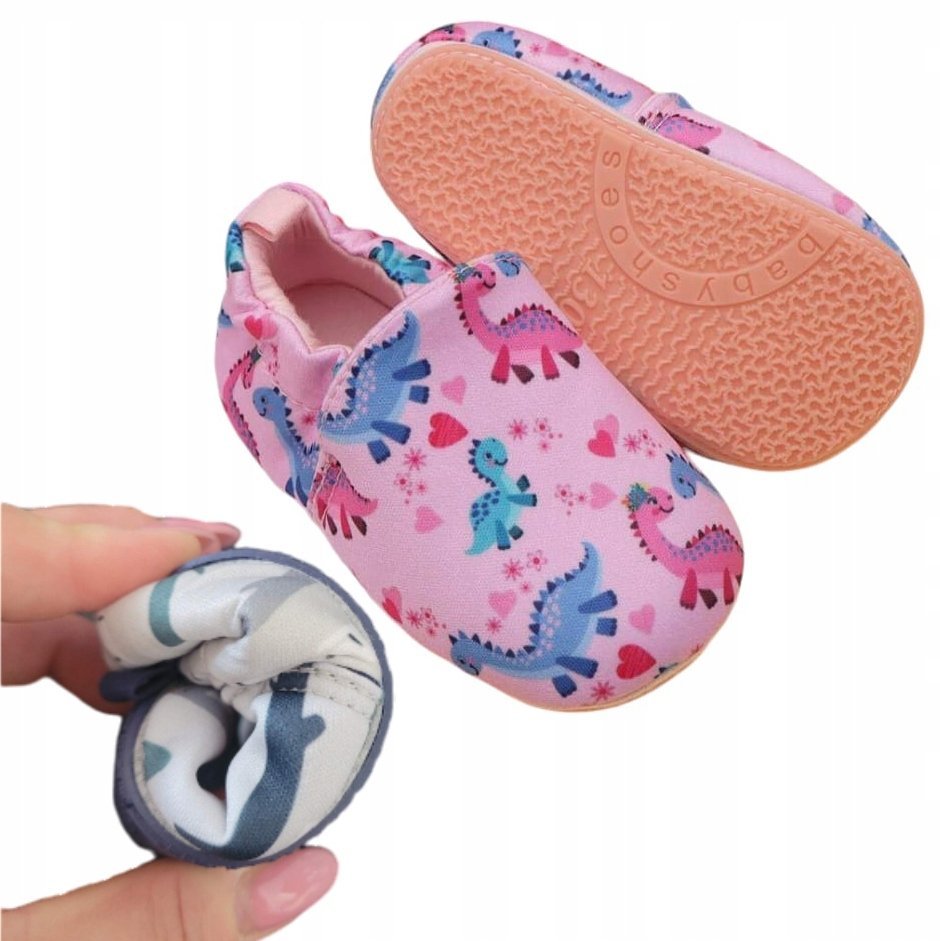 Kapcie Dzieci Niemowlęce Elastyczne Giętkie BAREFOOT domowe przedszkolne 21