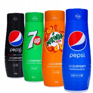 4X Syrop 7UP Pepsi Mirinda Pepsi Max Sodastream - Syropy i koncentraty owocowe - miniaturka - grafika 2