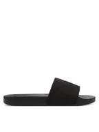 Klapki i japonki damskie - Calvin Klein Jeans Klapki Slide Monogram Hardware YW0YW01713 Czarny - miniaturka - grafika 1