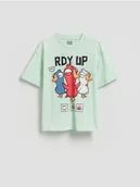 Koszulki dla chłopców - Reserved - T-shirt Goose Goose Duck - jasnozielony - miniaturka - grafika 1