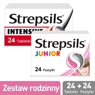 Przeziębienie i grypa - Strepsils Intensive 24 tabletek + Strepsils Junior 24 tabletek - miniaturka - grafika 1