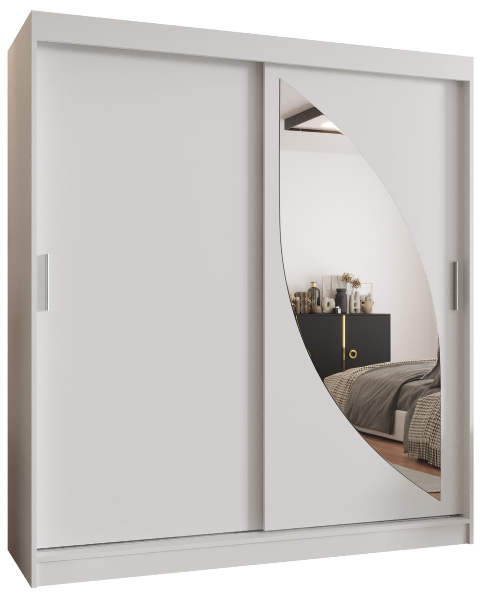 Szafa przesuwna Gardroba Abiks MILO 180 gł. 62 biały mat