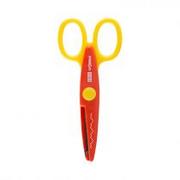 Nożyczki dla dzieci - Easy Stationery Nożyczki ze wzorkami 13 cm żółto-czerwone - miniaturka - grafika 1