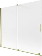 Parawany nawannowe - Mexen Velar parawan nawannowy 2-skrzydłowy rozsuwany 180 x 150 cm, szron, złoty - 896-180-000-31-50 - miniaturka - grafika 1