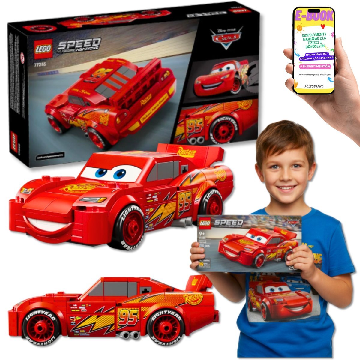 LEGO Speed Champions Zygzak McQueen • Auta Disney Pixar 77255 Lego Autko prezent Dla 10 11 12 13 Latka + EBOOK
