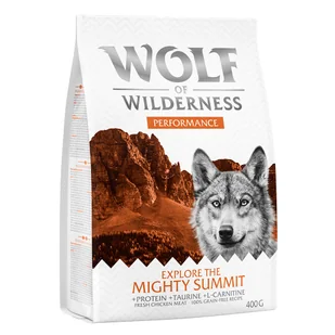 Pakiet próbny Wolf of Wilderness - bez zbóż - "Explore The Mighty Summit" - Performance, 400 g - Sucha karma dla psów - miniaturka - grafika 1