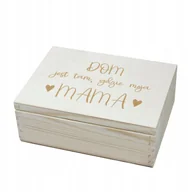 Pojemniki kuchenne - Pudełko na herbatę z grawerem dla mamy, babci, Dzień Mamy - miniaturka - grafika 1