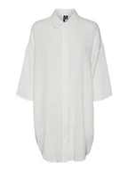 Koszulki i topy damskie - VERO MODA Koszulka damska VMNATALI 3/4 Long Overshirt NOOS, Snow White, XL, Snow White, XL - miniaturka - grafika 1
