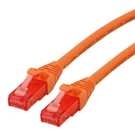 Kable miedziane - ROLINE UTP kabel LAN Cat 6 Component Level LSOH kabel sieciowy Ethernet z wtyczką RJ45 pomarańczowy 0,3 m - miniaturka - grafika 1