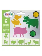 Zabawki kreatywne - Aladine Zestaw szablonów "Farma" - 4+ - miniaturka - grafika 1