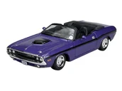 Samochody i pojazdy dla dzieci - MAISTO 1970 DODGE CHALLENGER R/T CONVERTIBLE FIOLETOWY 1:24 31264 - miniaturka - grafika 1