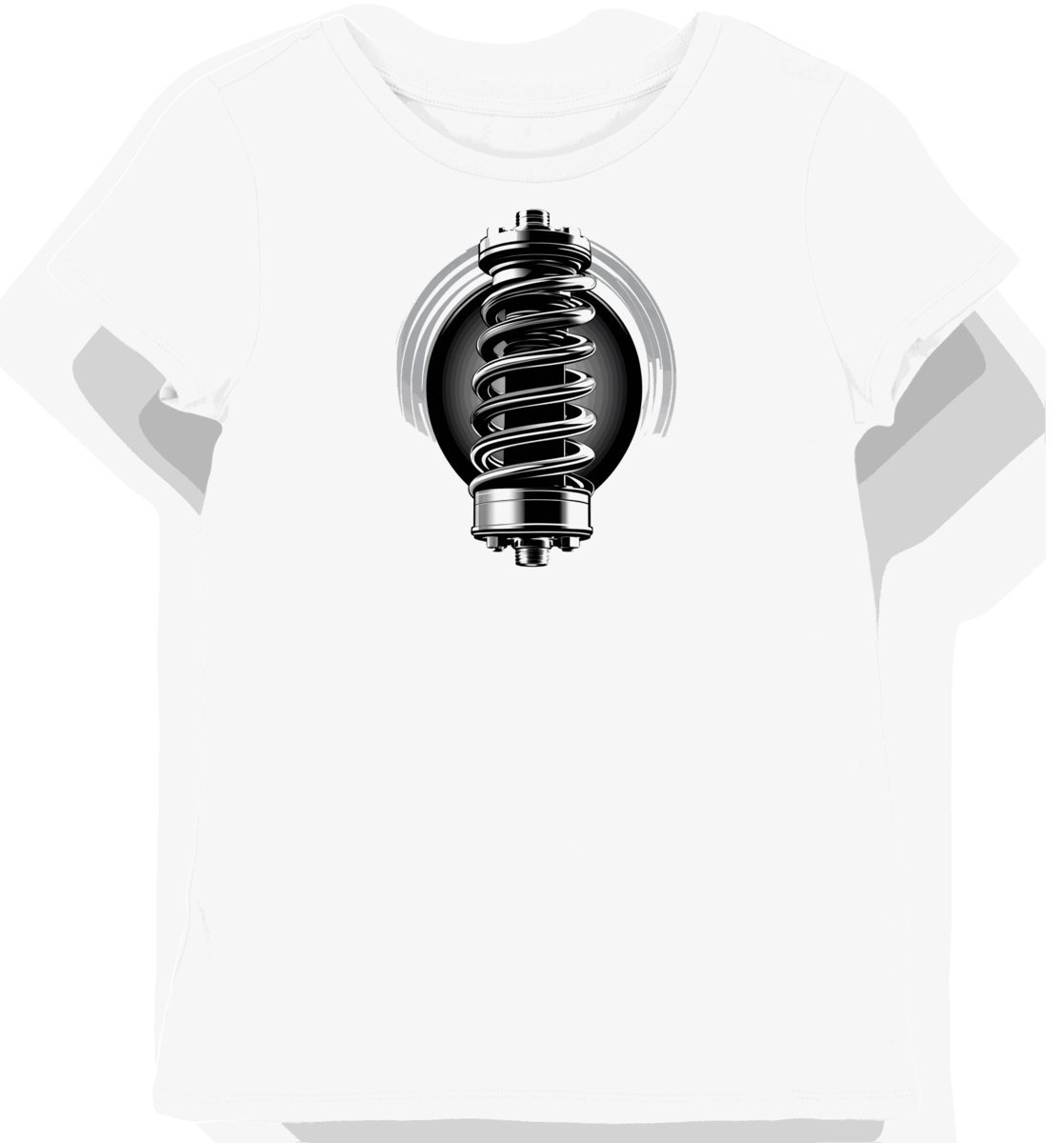 Koszulka damska biała z motywem eleganckich sprężyn S