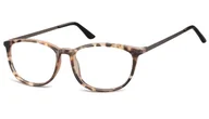 Okulary korekcyjne, oprawki, szkła - Okulary oprawki korekcyjne Nerdy zerówki Sunoptic CP143E jasny szylkret-panterka - miniaturka - grafika 1