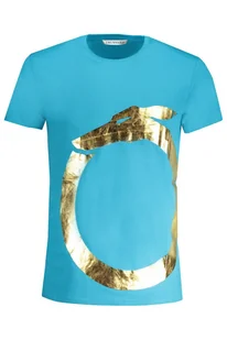 NIEBIESKI T-SHIRT MĘSKI Z KRÓTKIM RĘKAWEM TRUSSARDI - Trussardi - Koszulki męskie - miniaturka - grafika 1