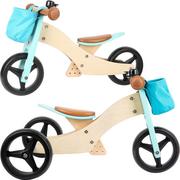Rowerki trójkołowe - Drewniany rowerek biegowy trójkołowy 2w1 turkusowy Trike - miniaturka - grafika 1