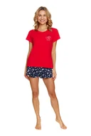 Piżamy damskie - Doctor Nap Czerwona piżama damska - S - miniaturka - grafika 1