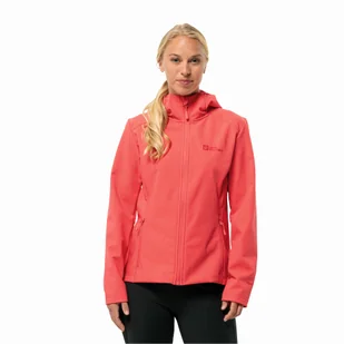 Damska kurtka softshellowa Jack Wolfskin BORNBERG HOODY W vibrant red - S - Kurtki damskie - miniaturka - grafika 1