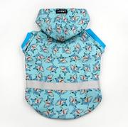 Ubranka dla psów - Bluza dla Psa z kapturem Shark, odblaskowy element, wzór rekiny-XL - miniaturka - grafika 1