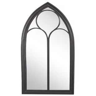 Metalowe Lustro Ścienne Okno 62 X 113 Cm Czarne Trelly - Lustra - miniaturka - grafika 1