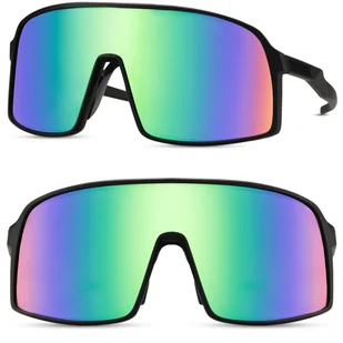 Okulary przeciwsłoneczne lustrzanki sportowe CHAMPIONS BLACK MATTE - Okulary przeciwsłoneczne - miniaturka - grafika 1