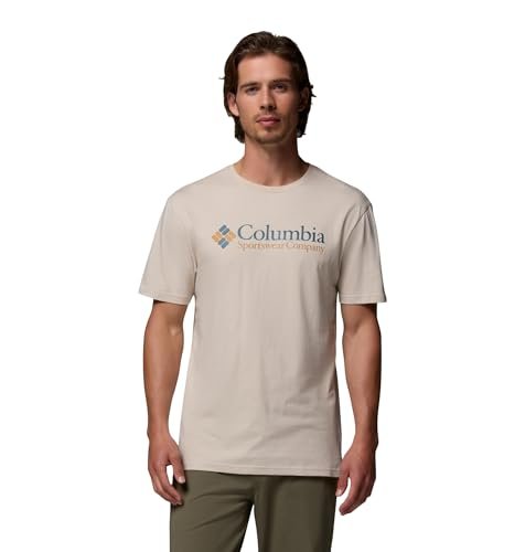 Columbia Męska koszulka z krótkim rękawem CSC Basic Logo z krótkim rękawem, Dark Stone, CSC Retro Logo, XL