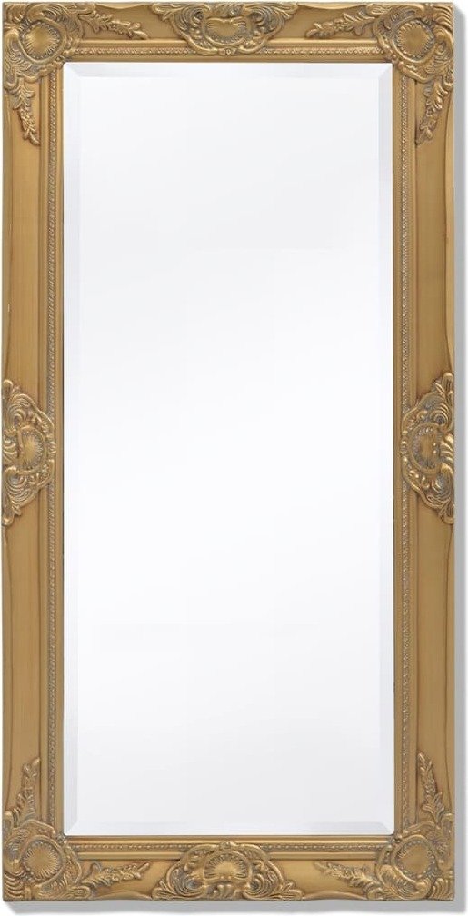 vidaXL Lustro ścienne w stylu barokowym 100x50 cm złote - Lustro ścienne - Lustro ścienne - Lustro wiszące - Lustro wiszące