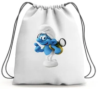 Torby szkolne - PLECAK WOREK SMERFY SZKOLNY NA BUTY WF - miniaturka - grafika 1