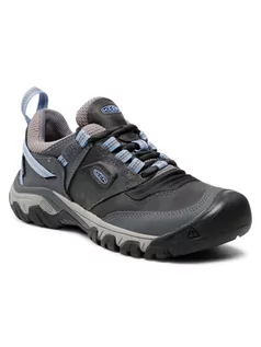 Buty trekkingowe damskie - Keen Trekkingi Ridge Flex Wp W 1024923 Czarny - grafika 1