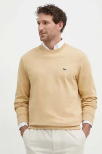 Lacoste bluza męska kolor beżowy gładka - Bluzy męskie - miniaturka - grafika 1
