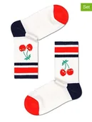 Skarpetki damskie - Happy Socks Skarpety (2 pary) "Cherries" w kolorze czerwono-białym - miniaturka - grafika 1