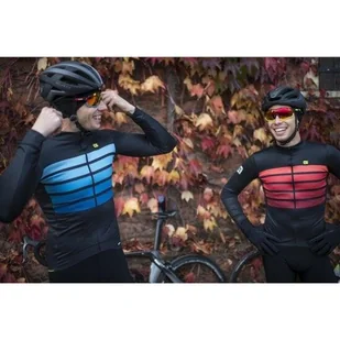 Bluza rowerowa męska Alé Cycling PR-R Sombra Wool Thermo XXL Czarno-niebieski - Kurtki rowerowe - miniaturka - grafika 1