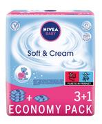 Chusteczki nawilżane - Nivea Baby CHUSTECZKI SOFT & CREAM 3+1 4X63szt. 86253 - miniaturka - grafika 1