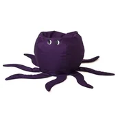 Fotele i pufy dla dzieci - Pufa worek GO GIFT Ośmiornica Fioletowy L 80 cm - miniaturka - grafika 1