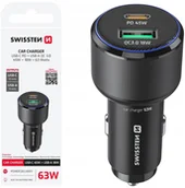 Ładowarki samochodowe - Swissten Car Charger USB-C PD / USB 63W - miniaturka - grafika 1
