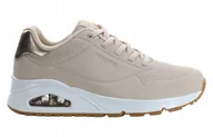 Buty sportowe damskie - Buty damskie Skechers Uno Shimmer 155196-NAT - miniaturka - grafika 1