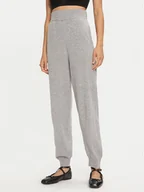 Spodnie damskie - PINKO Spodnie materiałowe 104316 A271 Szary Regular Fit - miniaturka - grafika 1