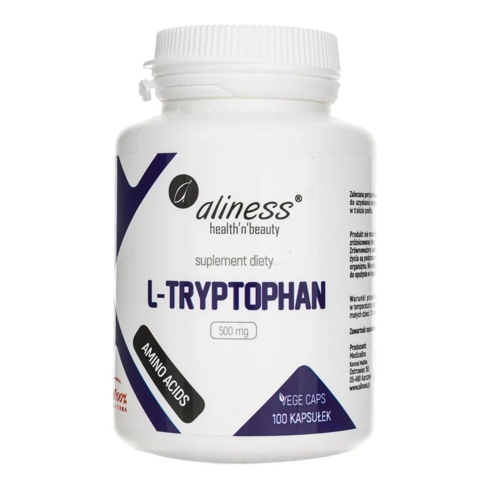 Aliness L-Tryptophan 500 mg 100 kapsułek VEGE - Aliness 81AA-22649