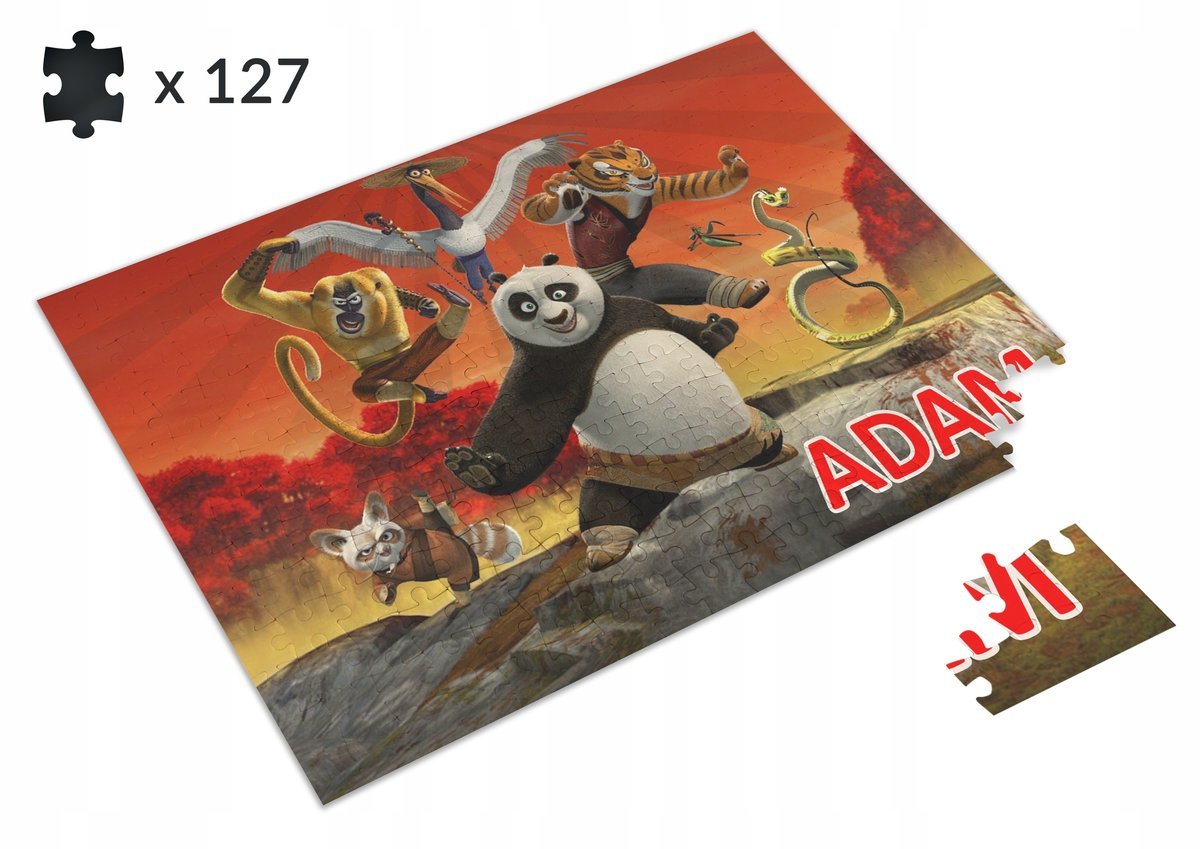 Puzzle Kung Fu Panda Prezent + Imię Dziecka