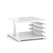 Ławy i stoliki kawowe - Stolik kawowy nosto mały nowoczesny do sypialni 60cm ława biały połysk - miniaturka - grafika 1