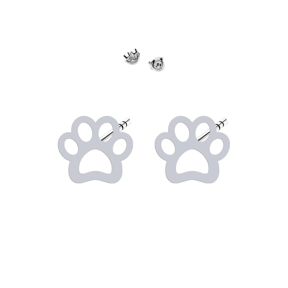 Kolczyki Srebrne Łapa Psa Kota 925 Prezent Biżuteria DEDYKACJA GRATIS