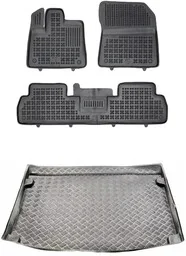 Zestaw dywaniki i mata plastikowa do Peugeot e-Rifter od 2021 - 5 osobowy, wersja standard (L1) - Dywaniki samochodowe - miniaturka - grafika 1