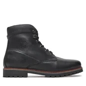 Botki męskie - Trapery Bugatti BUGATTI-321AOQ521200 1000 SCHWARZ Czarny - miniaturka - grafika 1