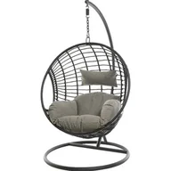 Fotele ogrodowe wiszące - Bujak na stalowym stelażu czarny - miniaturka - grafika 1